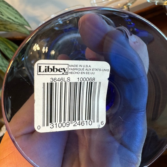 MCM LIBBEY METROPOLIS BLUE MARGARITA GLASSES STEMWARE - SET OF 4. NEW WITH TAGS - Picture 9 of 11